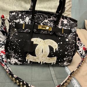 Anca Barbu Custom painted bag